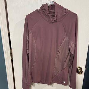 Mauve Long Sleeve hooded shirt.
